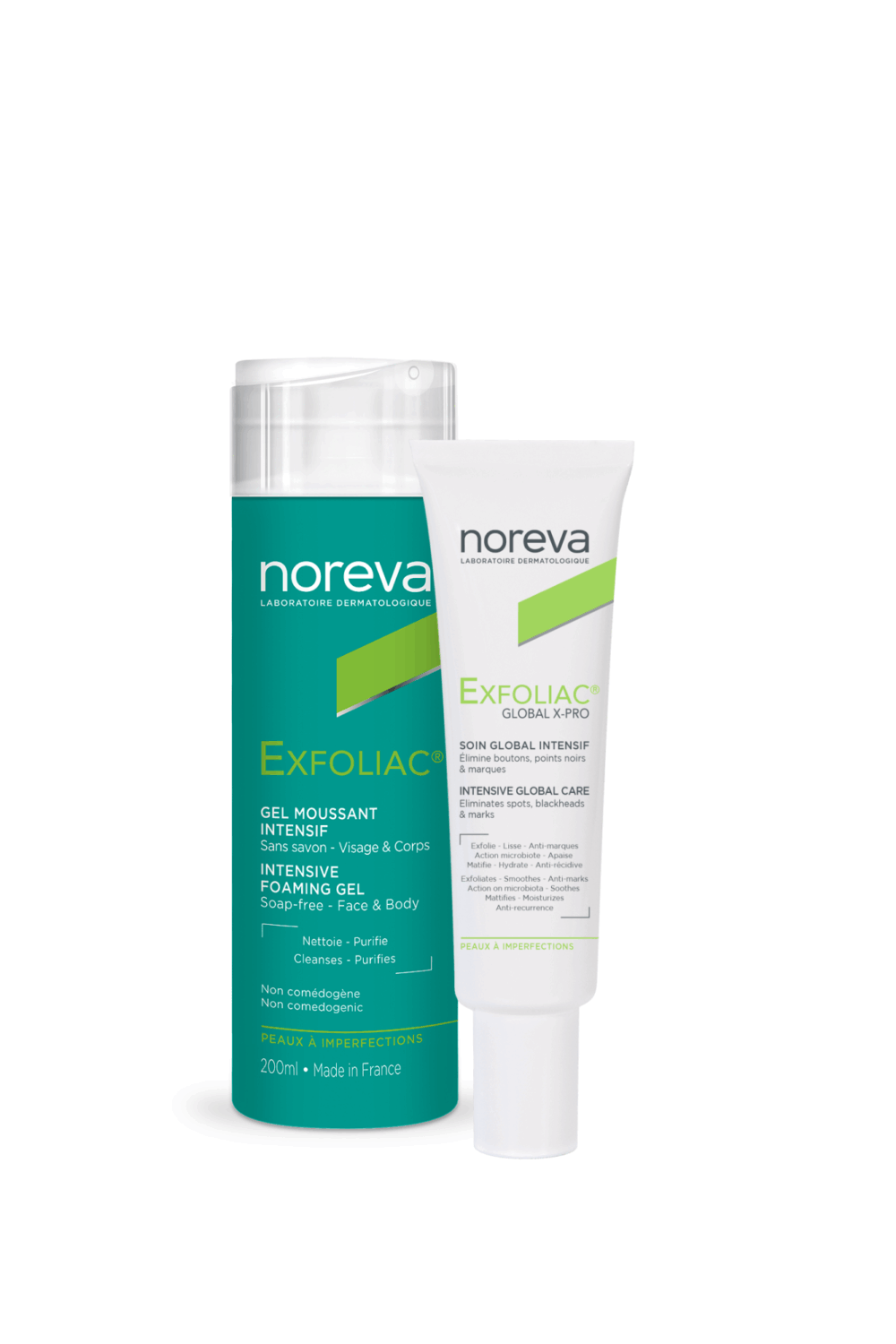 Rotina Anti-Imperfeições: EXFOLIAC® Global X-PRO + Gel Limpeza Intensivo